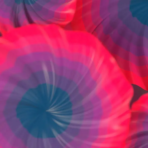 Lyse Flerfargede Blomstrende Blomsterknopper Mønster Med Trendy Gradient Kreativt Konsept stockbilde