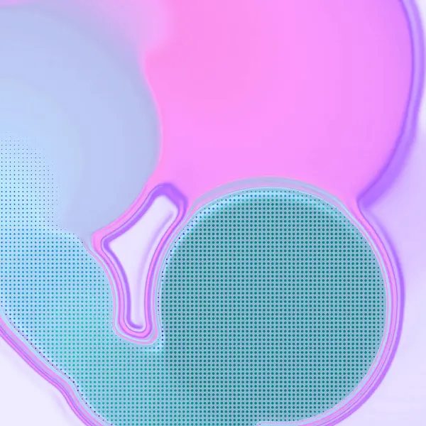 明るい紫色の背景にある不規則な有機体のデジタルイラスト シンプルでクリーンな構成 抽象的なスタイル 3Dレンダリング ストックフォト