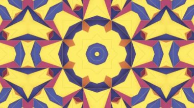 Canlı renklerde dijital dipsiz döngü animasyon arka planı. Karmaşık desenleri göz kamaştırıcı bir görüntü yaratıyor. 3D görüntüleme. 4K, Ultra HD çözünürlüğü