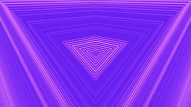 Mor zemin üzerinde pembe çizgilerin hareket eden geometrik simetrik ışık desenli 3d dijitalsiz döngü animasyonu. Soyut ve modern tarzda. 4K, Ultra HD çözünürlüğü