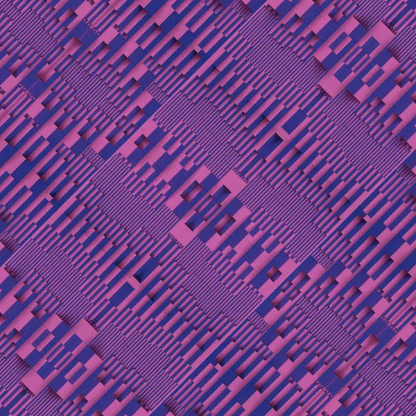 迷人的波浪形3D渲染数字图形的粉红色和紫色几何形状 和谐的视觉奇观 免版税图库照片