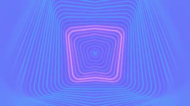 Mor arka planda yanan çizgilerin simetrik hareketli geometrik desenli dijitalsiz döngü animasyonu. Soyut ve minimalist tarzda. 3D görüntüleme. 4K, Ultra HD çözünürlüğü