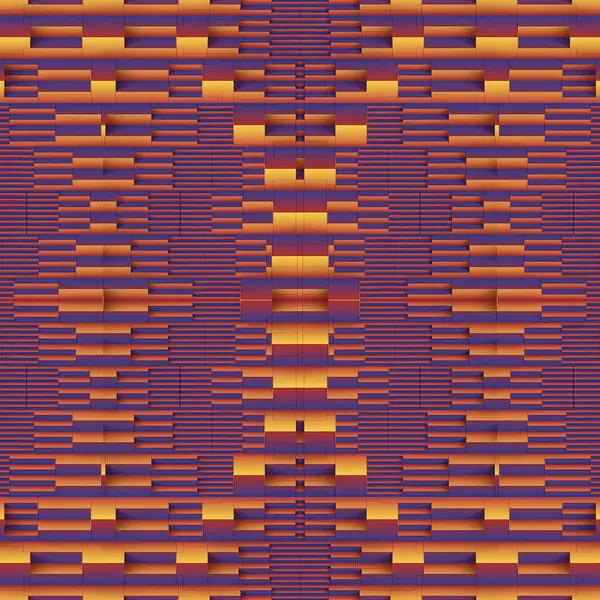 Волна Рендеринга Цифровой Иллюстрации Сложных Геометрических Шаблонов Модной Цветовой Комбинацией Стоковое Фото