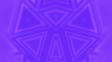 Mor bir arka planda pembe çizgiler üzerinde çalışan simetrik geometrik desen. Soyut geometrik tasarımı olan dijitalsiz döngü animasyonu. Modern tarz. 3D görüntüleme. 4K, Ultra HD çözünürlüğü