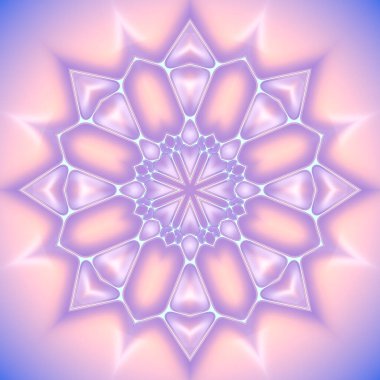 Renkli bir organik yapının kaleydoskopik deseninin dijital çizimi. 3d oluşturma