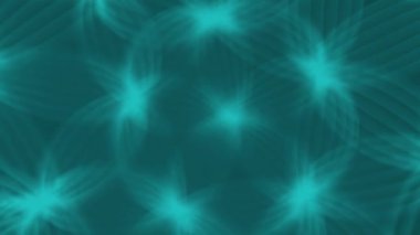 Soyut geometrik şekillerin dijitalsiz döngü animasyonu ve ince parlak mavi çizgilerden oluşan oval şekiller. 3D görüntüleme. 4K, Ultra HD çözünürlüğü