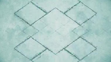 Karanlık çizgilerin elmasların dönüşüm kalıbını oluşturduğu soyut geometrik dönüşüm. Açık mavi arkaplan kontrastı artırır. 3d kusursuz döngü animasyonu 4K