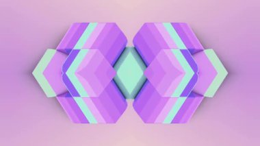 Dinamik bir operasyon sanatının dijital döngü animasyonu. Parlak geometrik elementler net bir ritimle hareket eder ve optik bir illüzyon yaratır. Saf minimalizm ve görsel simetri. 3D görüntüleme 4K