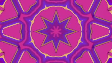 Parlak, kaleydoskopik bir arkaplan ve değişen bir mandala. Pembe, mor ve altın tonlarda psikedelik animasyon. Gösteriler ve meditasyonlar için kusursuz, hipnotik VJ döngüsü. 3D görüntüleme 4K
