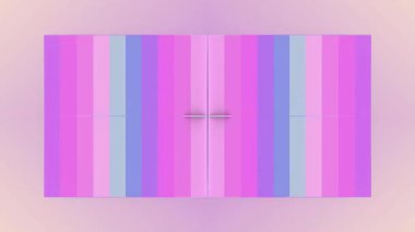 Dinamik Operasyon Sanatı Döngü Animasyonu. Parlak geometrik elementler düzgün bir ritimle hareket eder ve optik bir illüzyon yaratır. Temiz minimalizm ve görsel simetri. 3D görüntüleme 4K