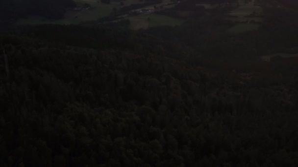 Beelden Van Een Drone Van Een Zonsondergang Zomer Het Beierse — Stockvideo