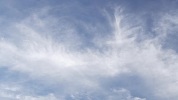 Aufnahmen Vorbeiziehender Wolken Blauen Himmel Sommer Bayern Deutschland — Stockvideo