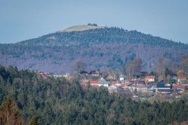 View of the mountain Lusen at Grafenau in the Bavarian Forest in summer, Germany clipart