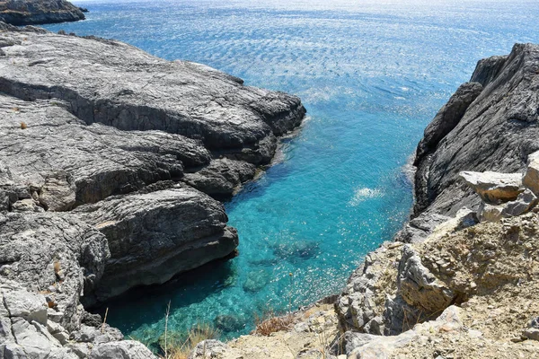 Cretan Greece Rock Scenery: Stunning beauty of Greece captured in this stock image for travel, nature and landscape projects.