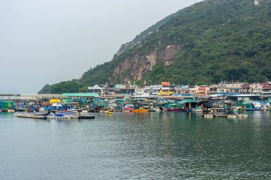 Hong Kong, Çin - 23 Mayıs 2 0 17: Hong Kong 'da balıkçı köyü