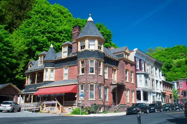May 2019 Jim Thorpe Pennslvania Various Landmark Buildings Historic Town — Stock Photo, Image