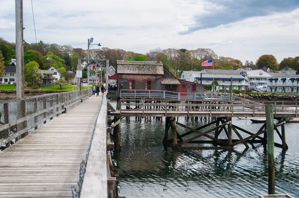 Boothbay Harbor Maine Mayo 2019 Histórica Pasarela Del Puerto Boothbay —  Fotos de Stock