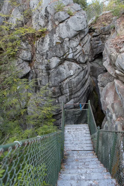 Escadas Que Levam Uma Plataforma Visualização Parque Estadual Natural Stone — Fotografia de Stock