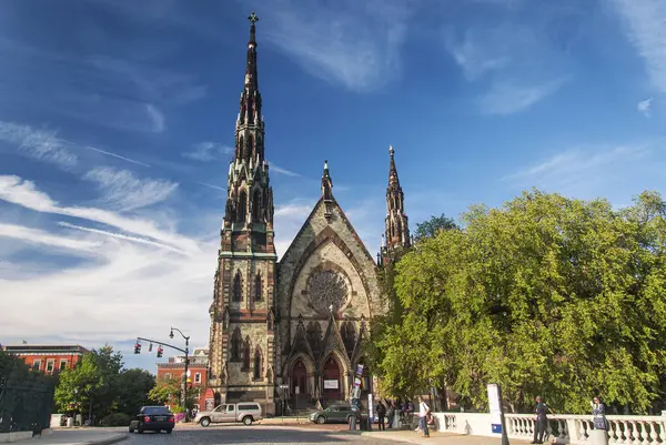 Baltimore, Maryland. 27 Eylül 2019. Baltimore Maryland 'deki tarihi Vernon Place Birleşik Metodist Kilisesi.