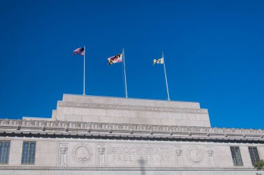 Baltimore Maryland 'deki Enoch Pratt Serbest Kütüphanesi' nin dışı..