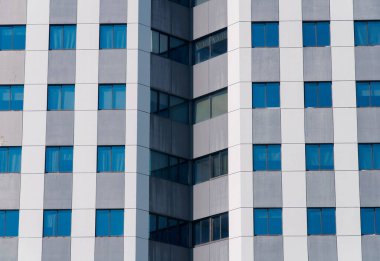 Güneşli bir günde Çin 'in Shenzhen bölgesinde modern bir bina..