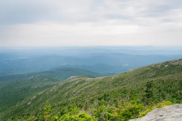 stock image The sunset ridge trail leading off of the summit of Mount Mansfield in Underhill Vermont.