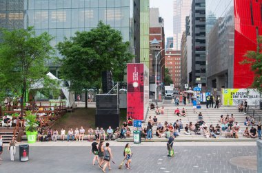 Montreal, Kanada. 5 Temmuz 2019. Montreal Caz Festivali 'nin Kanada' da başlamasını bekleyenler var..