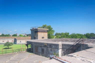 Hampton Virginia 'daki tarihi Monroe Ulusal Anıtı' ndaki çeşitli binalar.. 