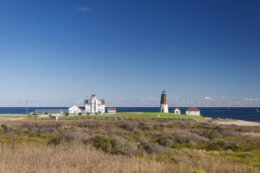 Narragansett Rhode Adası 'ndaki tarihi dönüm noktası Judith Deniz Feneri.