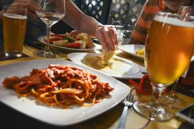 Restoran yemekleri ticari kullanım için yüksek kaliteli görüntü