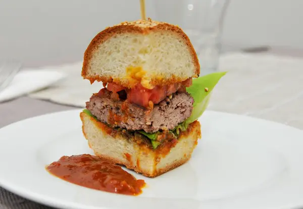 Ticari kullanım için yüksek kaliteli restoran yemek imajı