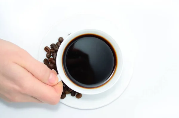 Картинки Кофе Латте Кофейные Зерна — стоковое фото