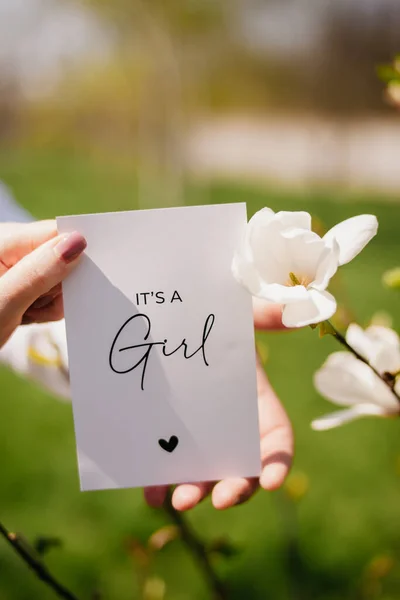 Card Girl — Stock Photo, Image