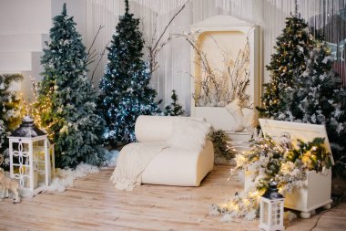 Suni kış ormanı fotoğraf arkaplanı