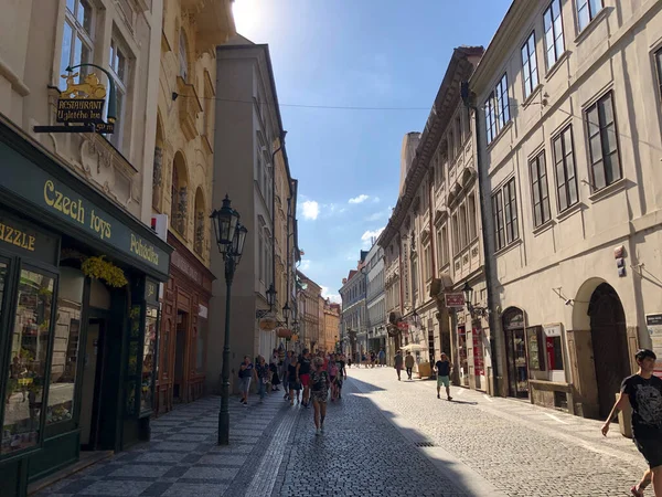 stock image Prague, Czech Republic - July 22, 2020: Prague cityscape and ancient buildings in the Old Town of the capital city