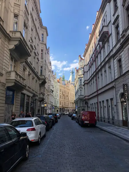 Praga Czechy Lipca 2020 Praski Pejzaż Miejski Zabytkowe Budynki Starym — Zdjęcie stockowe