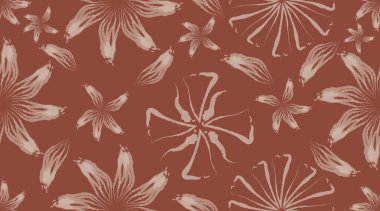 Kusursuz vektörsüz kumaş deseni, duvar kağıdı, yaprak deseni.