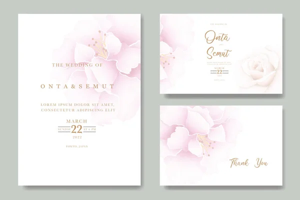  Çiçekli suluboya düğün kartı tasarımı.