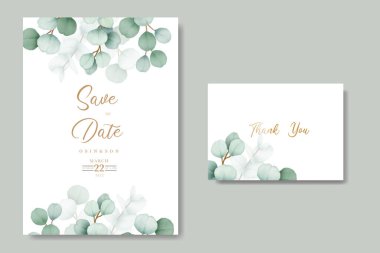 Güzel Okaliptüs Düğün Davetiyesi 