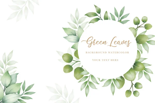 el çizimi suluboya yeşil yapraklar arka plan 