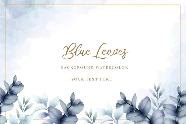  suluboya ile mavi yapraklar