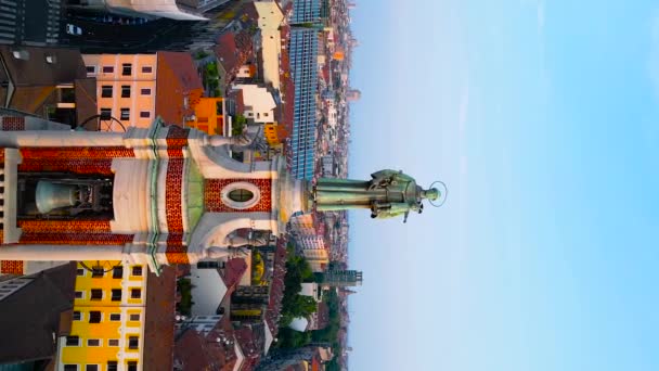 Milánó Olaszország 2023 Vertical Video Drone Church Anthony Padua Milan — Stock videók