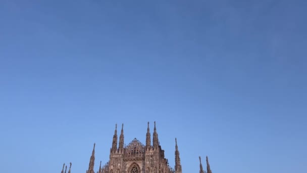 Мілан Італія Грудня 2023 Року Різдвяна Ялинка Перед Собором Мілана — стокове відео