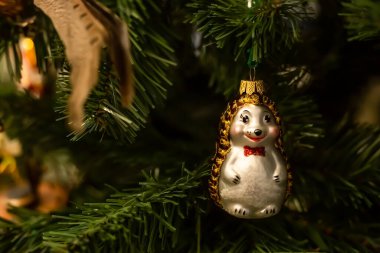 Noel ağacı ve yılbaşı süslemeleri konsepti. Yüksek kalite fotoğraf