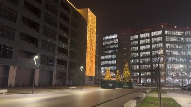 Milan Itálie 2023 Vánoční Atmosféra Piazza Modotti Jeho Santa Giulia — Stock video