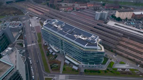 Aerial View Santa Giulia Lakóövezet Üzleti Negyed Milano Olaszország Lombardia — Stock videók