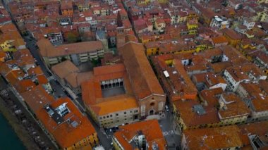 Hava manzaralı Chiesa di Sant Eufemia Katolik Kilisesi. İtalya, Veneto, Verona 