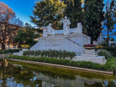 Bergamo, İtalya - 26 Aralık 2023. Bergamo 'da Noel tatili. Yüksek kalite fotoğraf