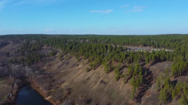 Autunno Arazzo Vedute Aeree Della Russia Natura Drone Filmato Sul — Video Stock