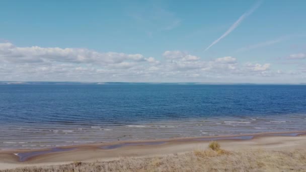 Doğa Paleti Nsansız Hava Aracı Volga Sahili Nde Sıcak Gün — Stok video